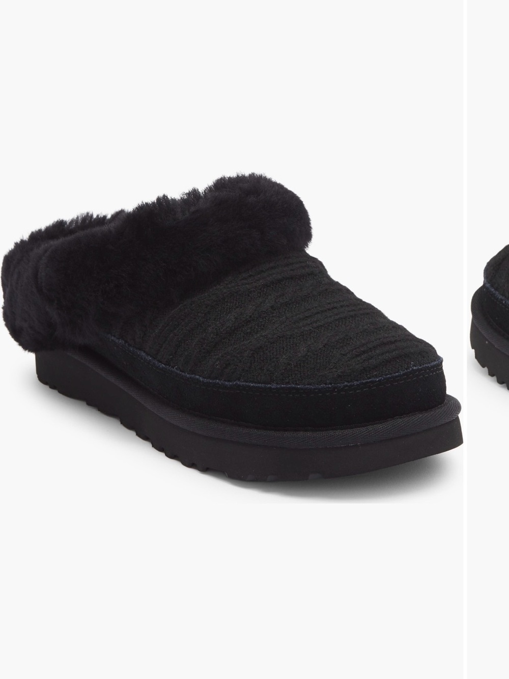 UGG Black Shearling-Lined Slip-On Mule